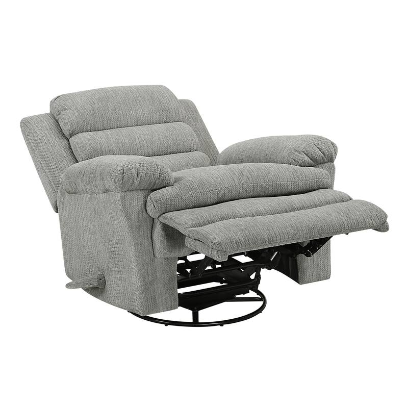 Sofiane 41" Microfiber Swivel Glider Recliner - Pull-Handle Motion