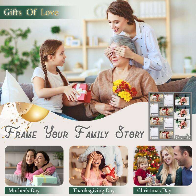 11 Opening Multi Compartment Display Photo Frame