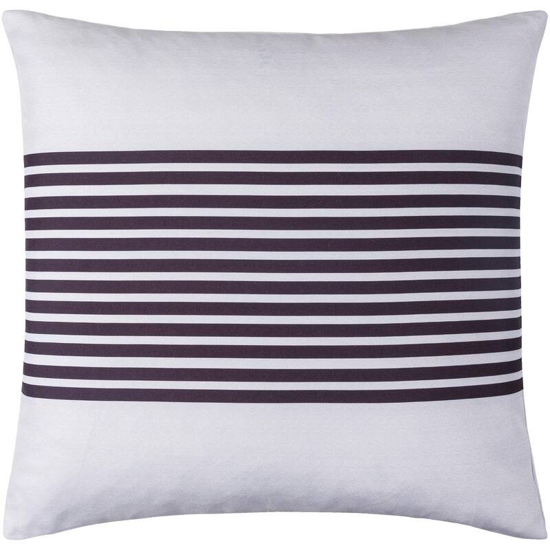 Livabliss Classic Stripe Modern & Contemporary Accent Pillow - 20"L x 20"W - Down