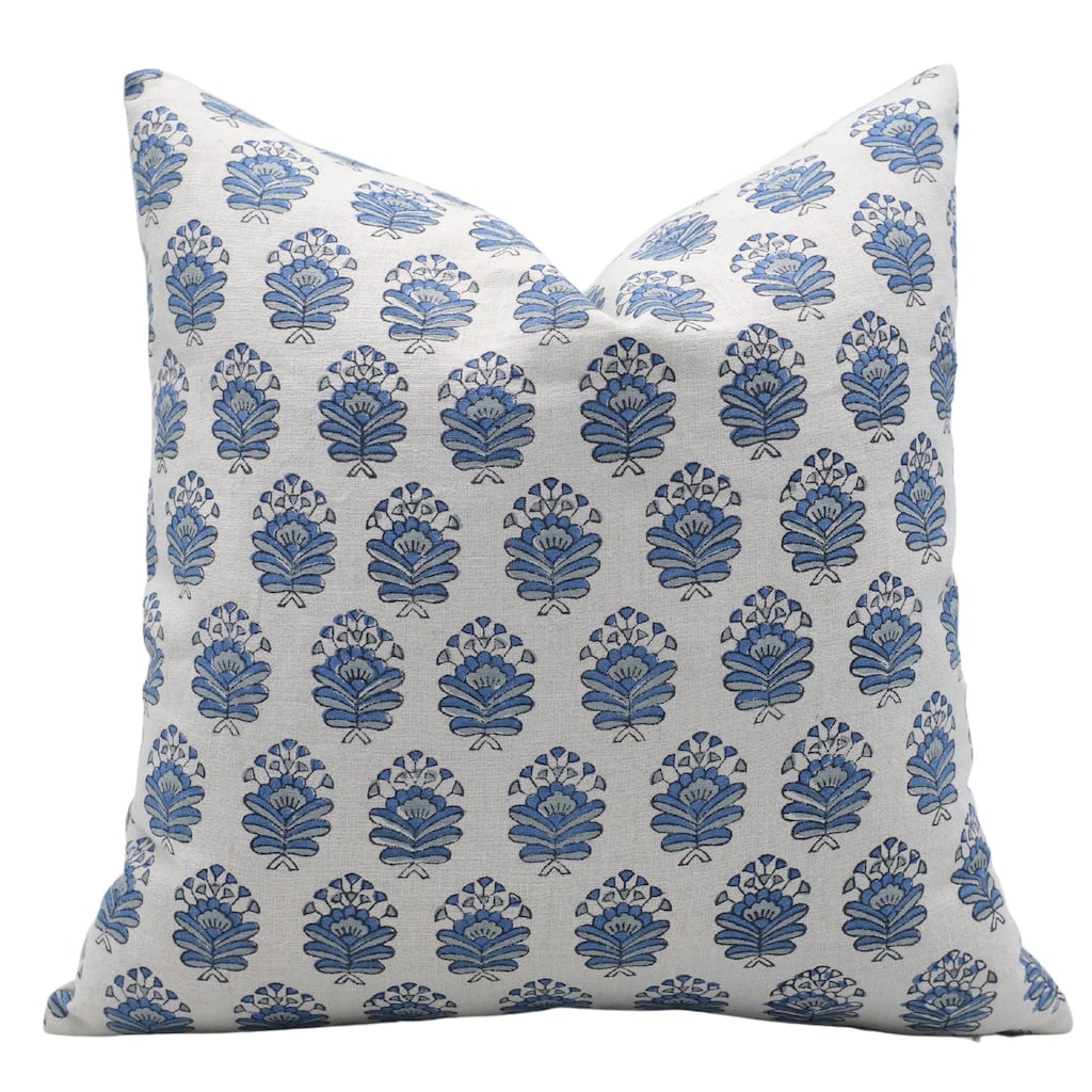 Fabdivine Linen Bohemian Block print pillow Cover