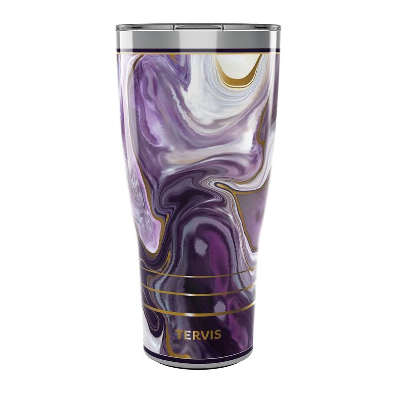 Tervis Traveler Marble Alexandrite Triple Walled Insulated Travel Tumbler, Stainless Steel - 30oz