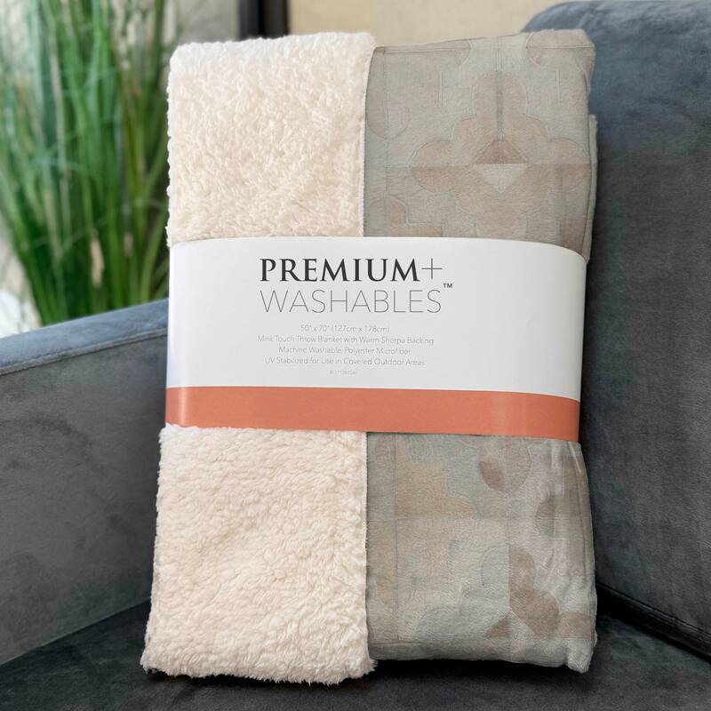 Premium Machine Washable ASB103 Faux Cowhide Sherpa Throw Blanket