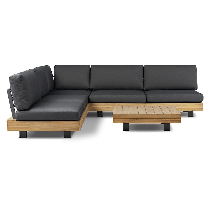 Poly and Bark Celenza Modular Full-Corner Sectional Set with Coffee Table