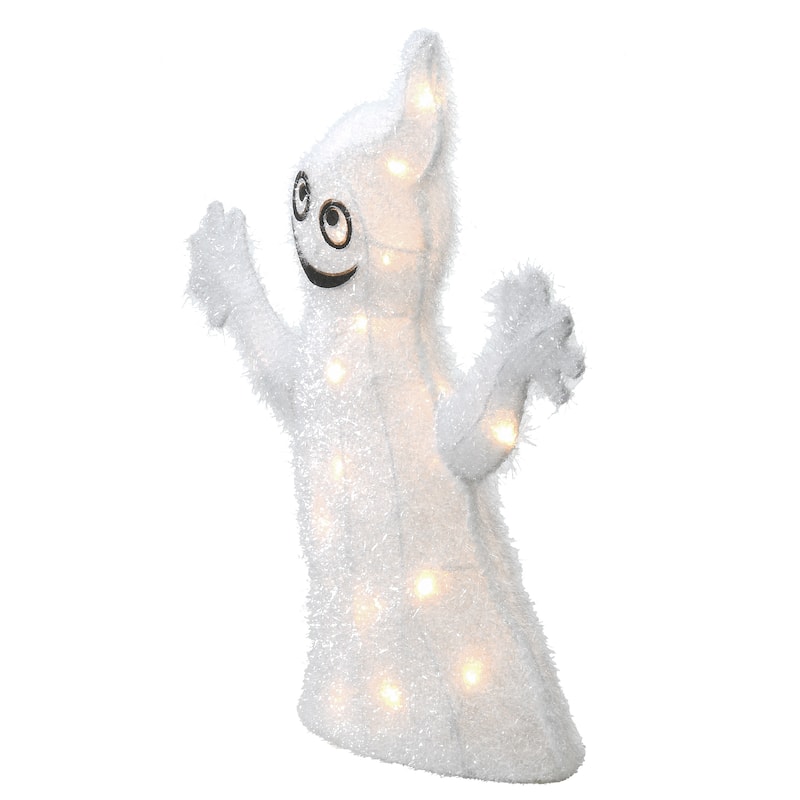 National Tree Company Halloween Pre-Lit White Ghost Outdoor Decoration, LED Lights, 18 Inches