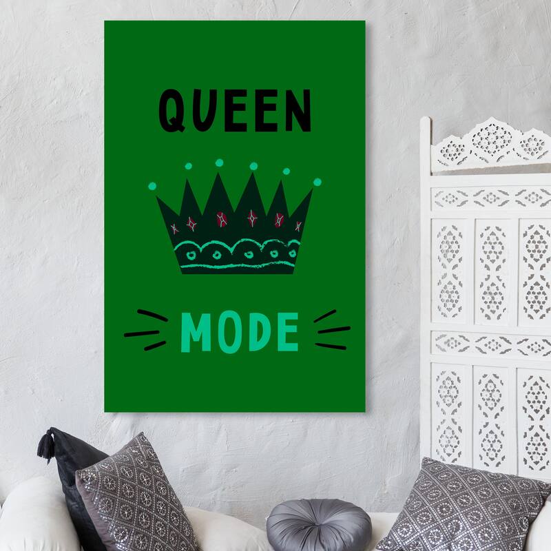 Wynwood Studio Canvas Fashion and Glam Queen Mode Pink and Modern & Contemporary Wall Art Canvas Print - 45 x 30