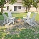 preview thumbnail 1 of 5, Bonosuki Weather-resistant Wood Outdoor Adirondack Chairs-Set of 4 White