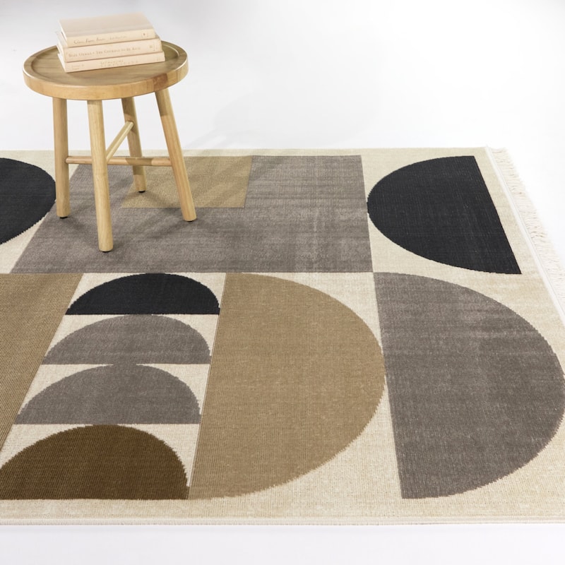 Weiss Geometric Color Block Area Rug - 7'10" x 10' - Grey - Rectangle