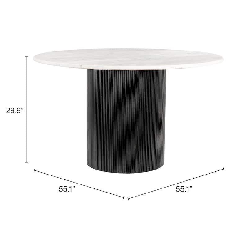 Izola Dining Table White & Black