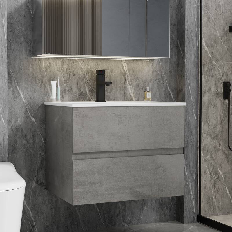 Wall Mounted Bathroom Vanity Sink Combo Cabinet Vanity Set