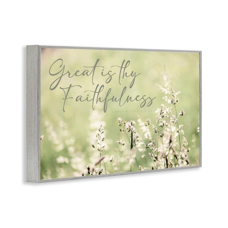Stupell Spiritual Faithfulness with Florals Framed Giclee Art Design By Erin Marie