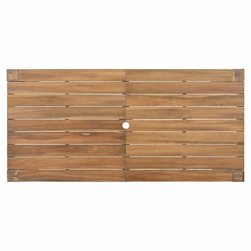 7-Piece Patio Dining Set for 6 - Outdoor Table and Chairs with Umbrella Hole