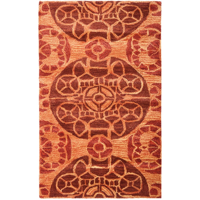 SAFAVIEH Handmade Wyndham Dinie Modern Wool Rug - 2' x 3' - Cinnamon