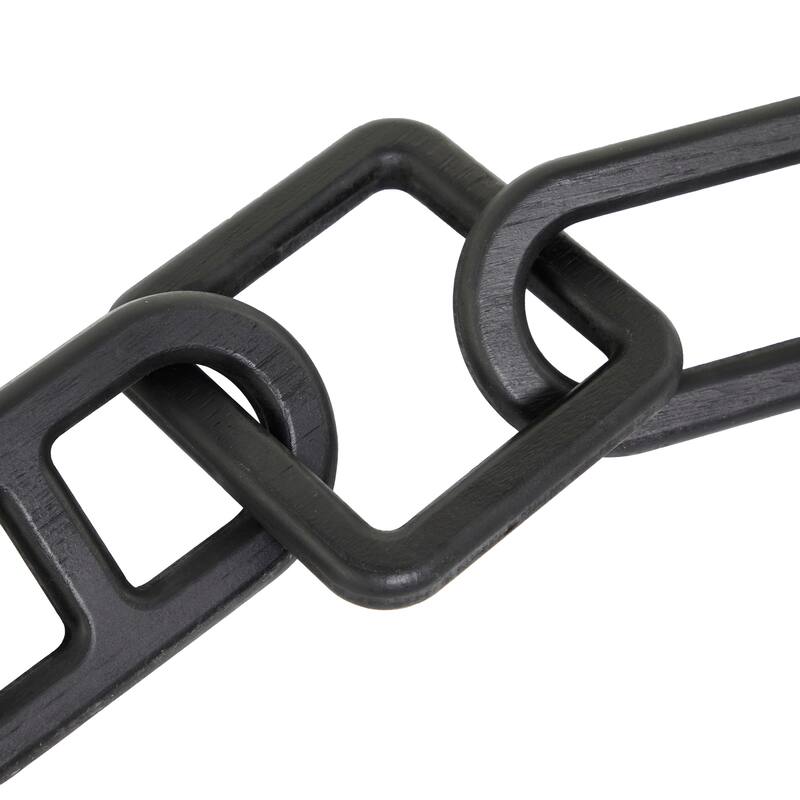 CosmoLiving by Cosmopolitan Geometric Wood Chain Sculpture (Set of 2, Set of 3) - Black, White, Brown