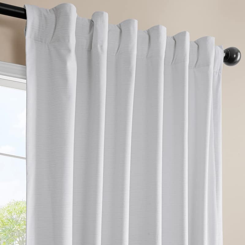 Exclusive Fabrics Ravello Burnout Velvet Curtains (1 Panel) Room Darkening Curtains For Bedroom & Living Room Curtains