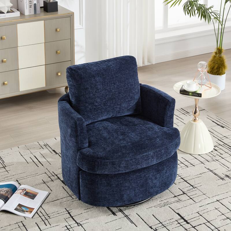 Swivel Chair, Metal 360 Degree Rotating Chassis, Easy To Assemble