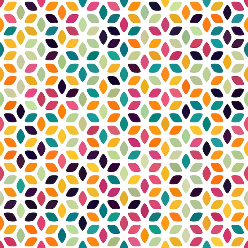 Geometric Leaves Remoavble Wallpaper - 10'ft H x 24''inch W - 10'ft H x 24''inch W - Multi-Color