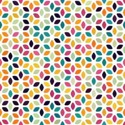 Geometric Leaves Remoavble Wallpaper - 10'ft H x 24''inch W