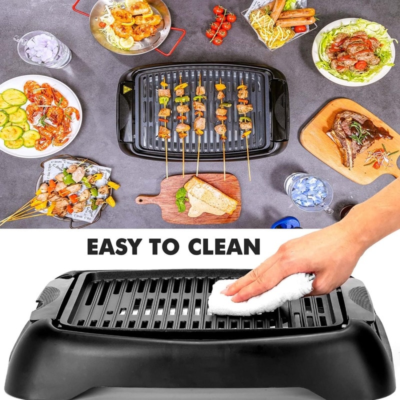 PowerXL Smokeless Grill Plus with Tempered Glass Lid and Turbo Speed Smoke  Extractor Technology 