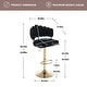 preview thumbnail 7 of 36, HOMEFUN Velvet Swivel Adjustable Height Scallop Bar Stools With Footrest(set of 2)