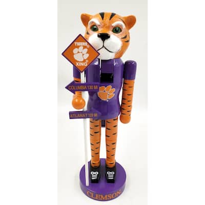 12 inch Clemson Rivalry Nutcracker - purple