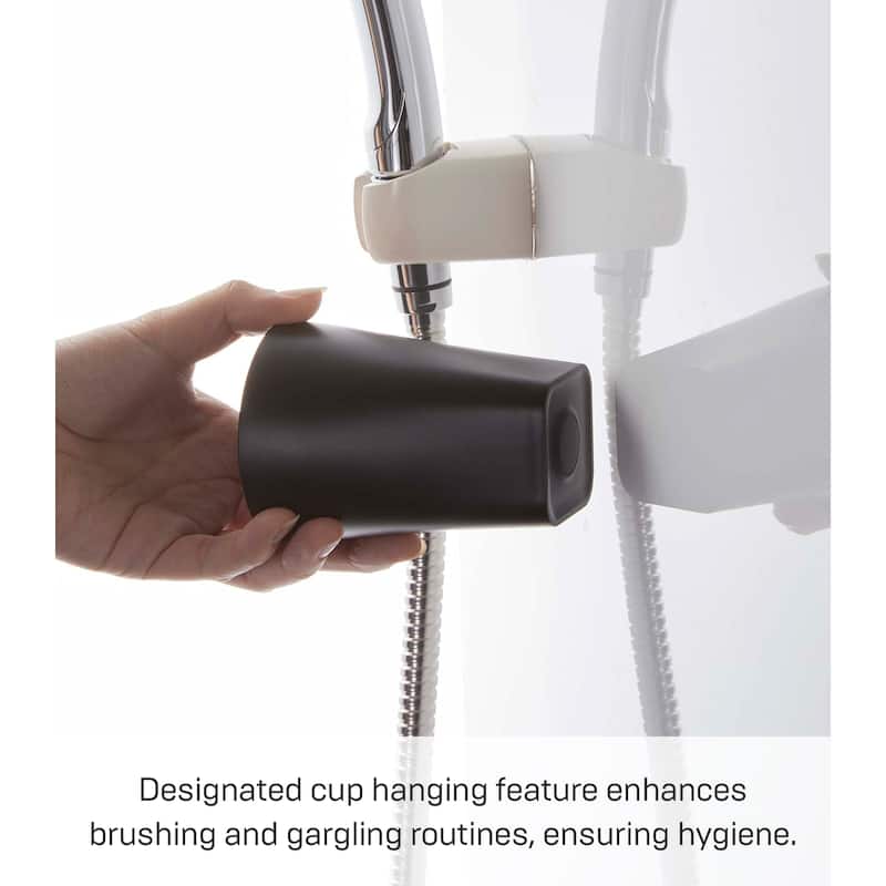 Yamazaki Home Traceless Adhesive Magnetic Cup, ABS Plastic, 200ml - L 2.76 x W 2.76 x H 3.74 inches