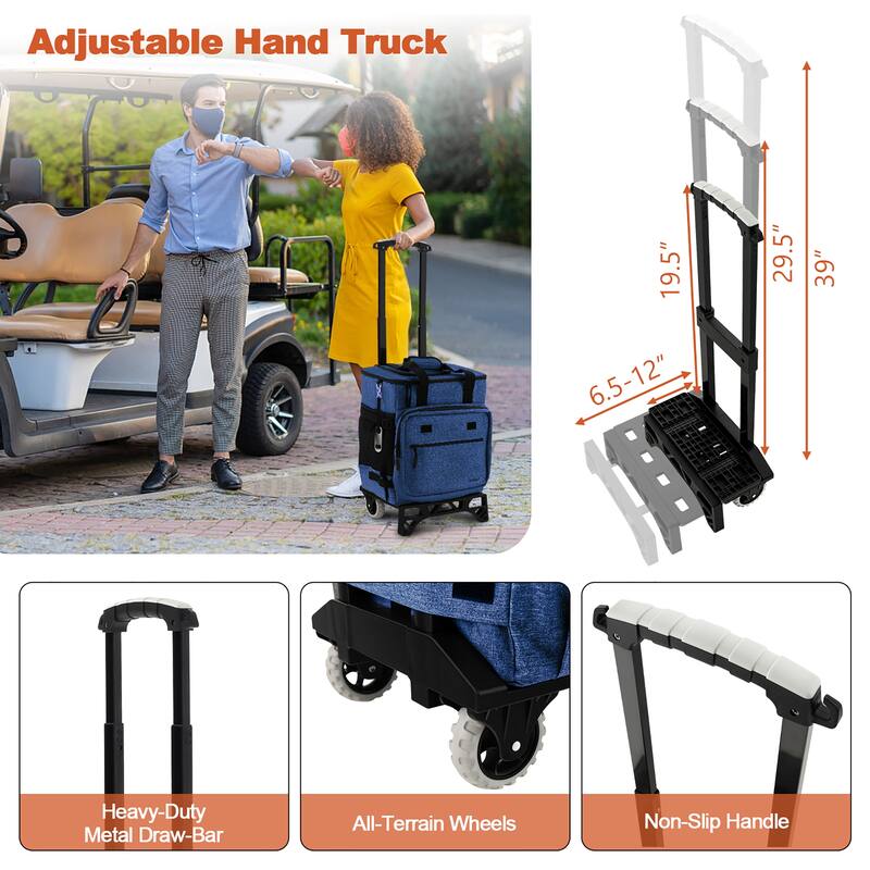 Costway 50-Can 3-in-1 Insulated Rolling Cooler with Adjustable Handle - See Details