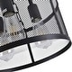 preview thumbnail 5 of 8, 3-Light Industrial Farmhouse Black Metal Caged Semi Flush Mount Light - 13*13*11in
