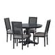 preview thumbnail 44 of 62, Remuda Wood and Cane Upholstered 5 Piece Circular Dining Set by Christopher Knight Home