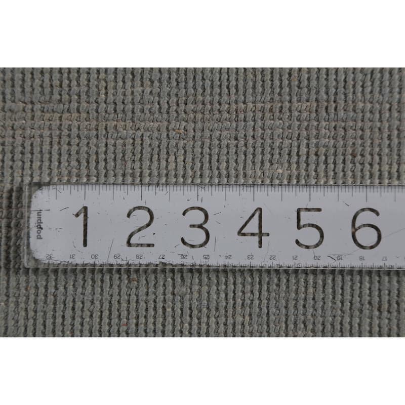 Hand Knotted Oriental 100% Wool Carpet Modern Solid Greys & Charcoal Gabbeh Area Rug - 13' 0'' X 10' 3''