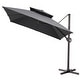 preview thumbnail 82 of 85, 11 x 11 FT Outdoor Square Patio Cantilever Offset Umbrella with Crank and 360 Degrees Rotation