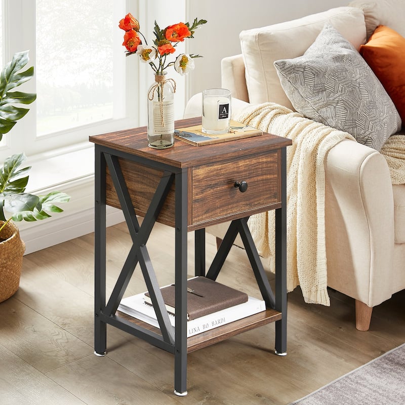 Javlergo 3-pieces Coffee Table Set for Living Room, Rectangular Coffee Table and 2 End Tables