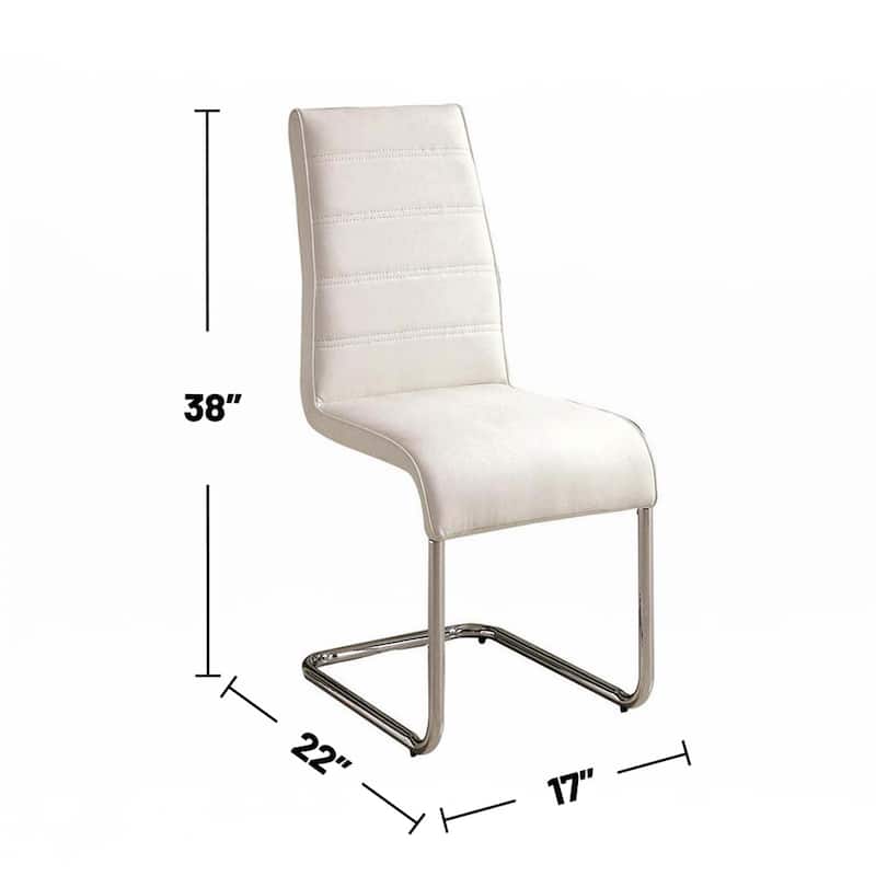 Set of 2 Padded Leatherette Side Chiars