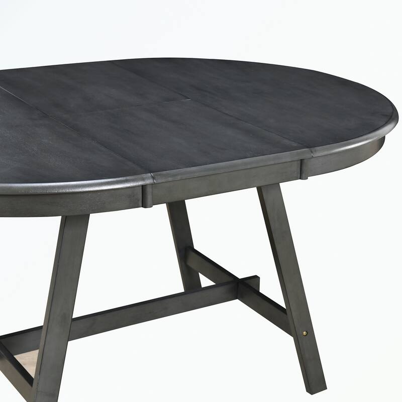 Round Extendable Wood Dining Table