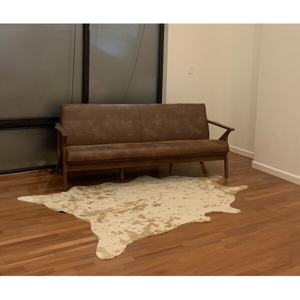 Simple Living Bianca Mid Century Solid Wood Sofa Black