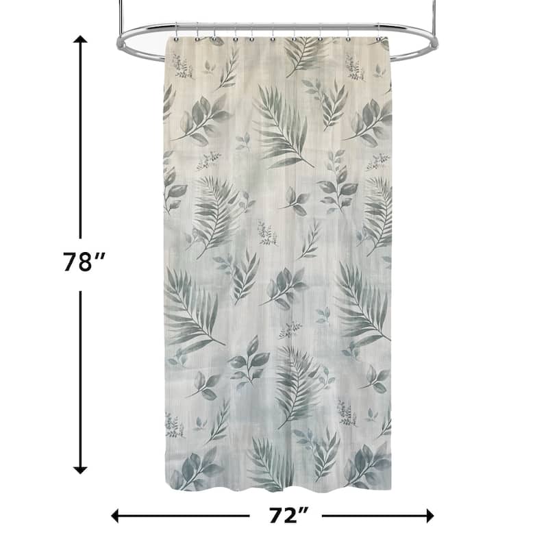 Rothbury Leaf Pattern Fabric Shower Curtain