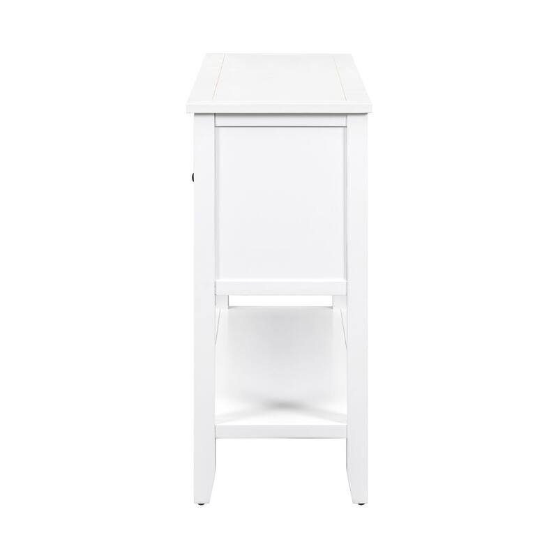 Elegant Storage Dresser with 4 Small Drawers and Bottom Shelf for Bedroom