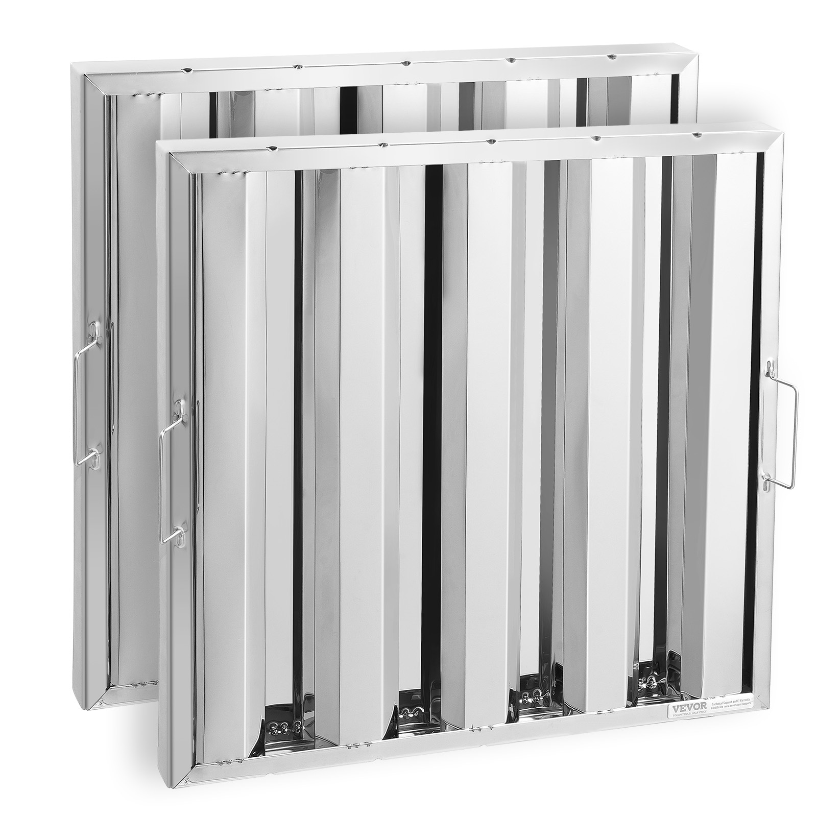 Commercial Hood Filter, 19.5W x 19.5H Inch Range Hood Filters for Grease Rated Commercial Kitchen Exhaust Hoods, Pack of 2