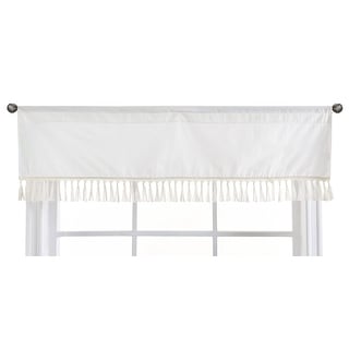 Ivory Neutral Boho Bohemian Collection Window Curtain Valance - Solid ...