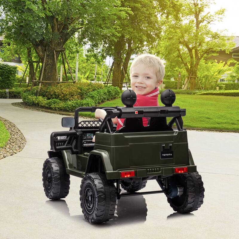 12V Ride on Truck Car, 7AH Licensed Toyota Ride on Car, Battery Powered Kids Car, EVA Tires, Ride On Toy for Kids