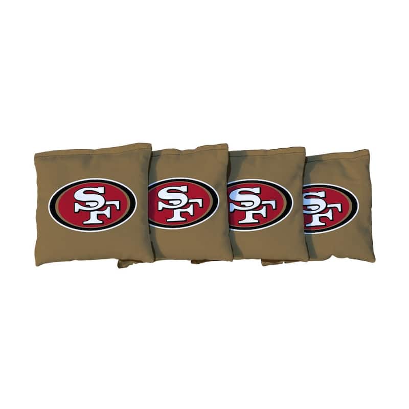 San Francisco 49ers NFL Gold Cornhole Bags - Corn Filled