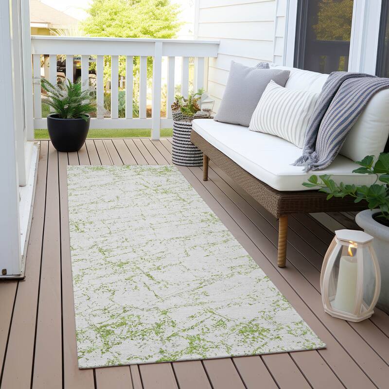 Machine Washable Indoor/ Outdoor Chantille Modern Texture Rug
