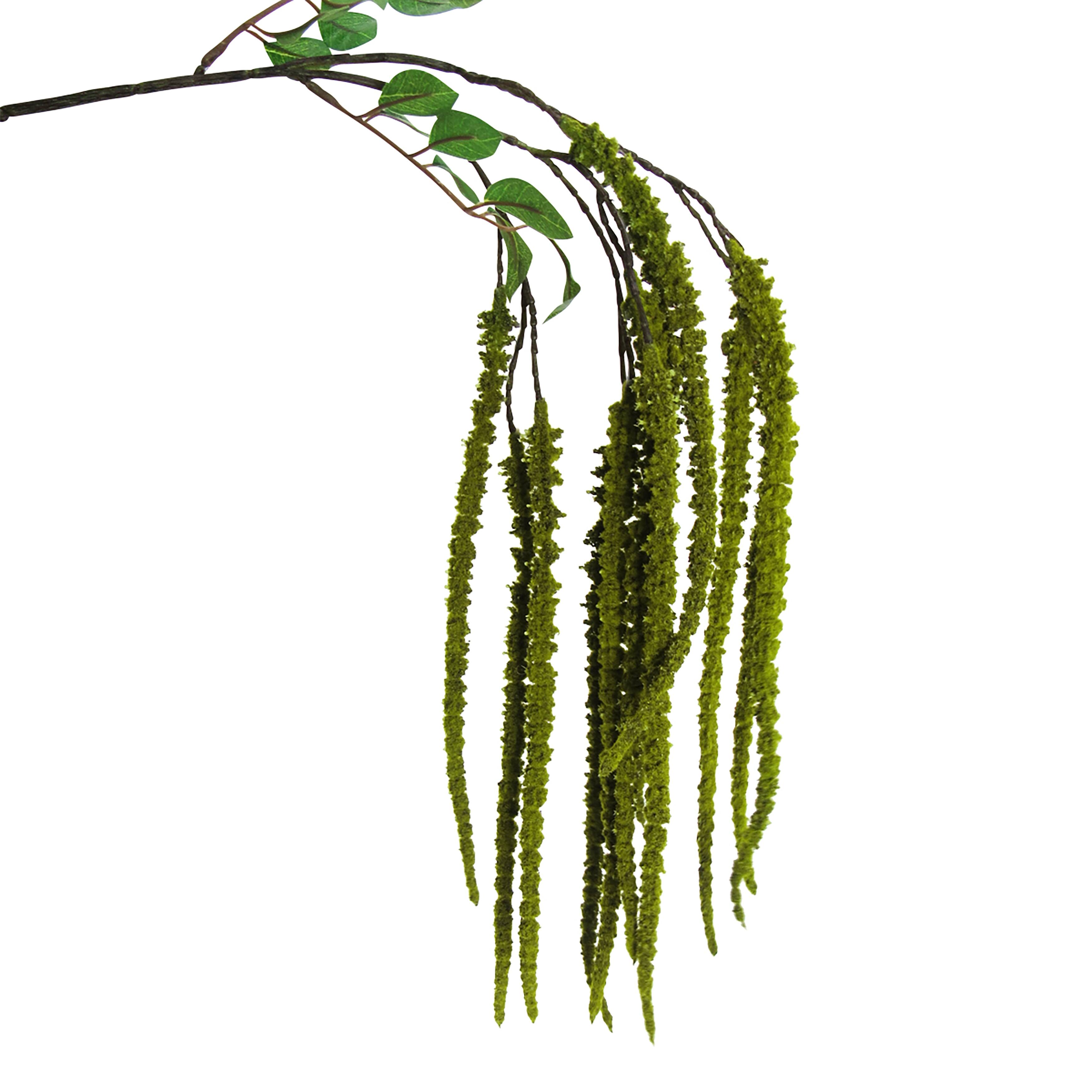 Set of 4 Green Artificial Hanging Amaranthus Flower Stem Spray 37.5in - 37.5" L x 6" W x 1" DP ...