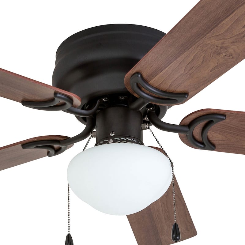44" Prominence Home Alvina Satin Nickel Traditional Indoor LED Ceiling Fan with Light, Pull Chain