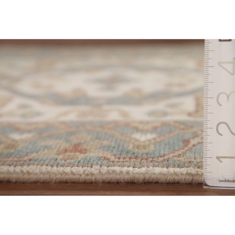 Ivory Oushak Oriental Runner Rug Handmade Wool Carpet - 2'6"x 9'10"