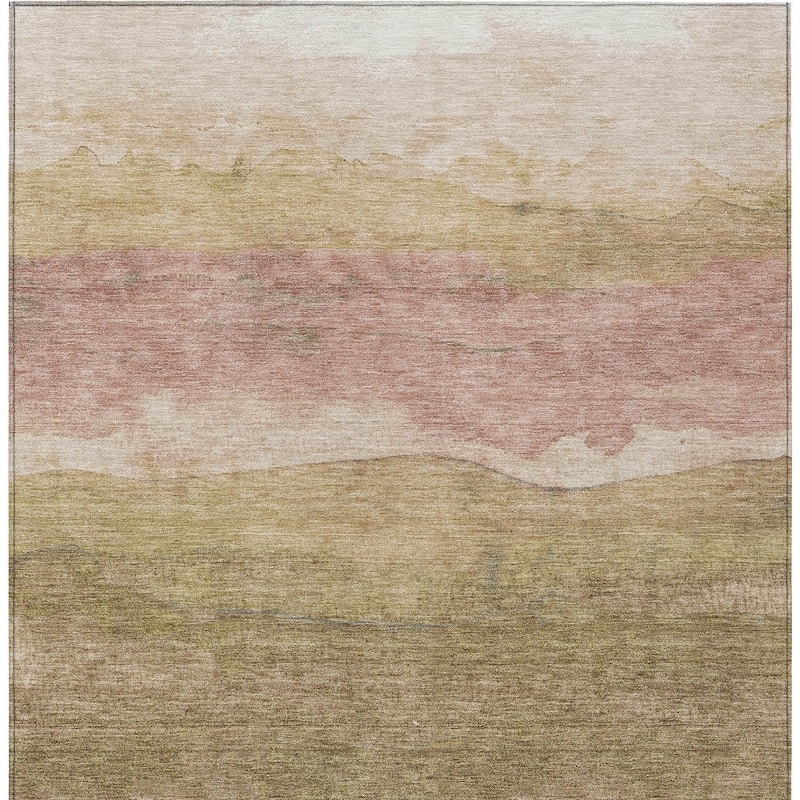 HomeRoots Abstract Modern Rectangle Outdoor Rug
