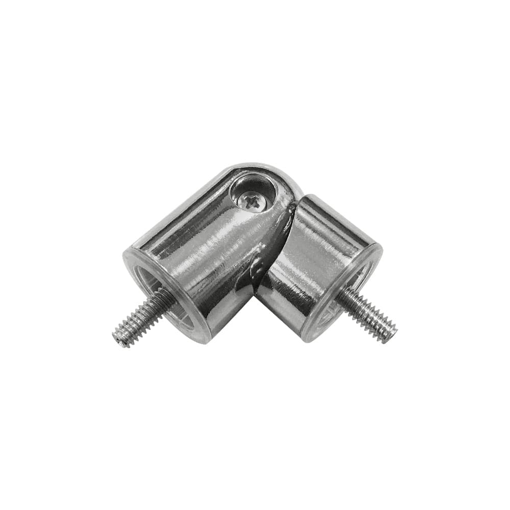 Lumi Home Furnishings 3/4 inch to 1 inch Curtain Rod Corner Connectors (2 Pieces) with Brushed Nickel Finish