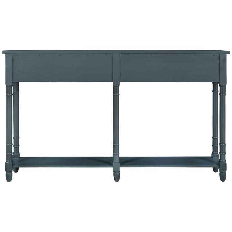 Console Table Sofa Table with Two Storage Drawers,Bottom Shelf for Living Room,Entryway
