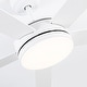 preview thumbnail 14 of 16, Vaczon 48" Modern White Bedroom Smart LED Ceiling Fan with Remote and App