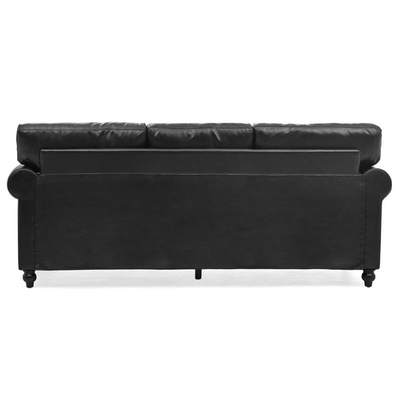 Stylish Sofa with Detachable Cushions, Pocket Spring Support & Silver Nailhead Detail - Ideal for Living Rooms