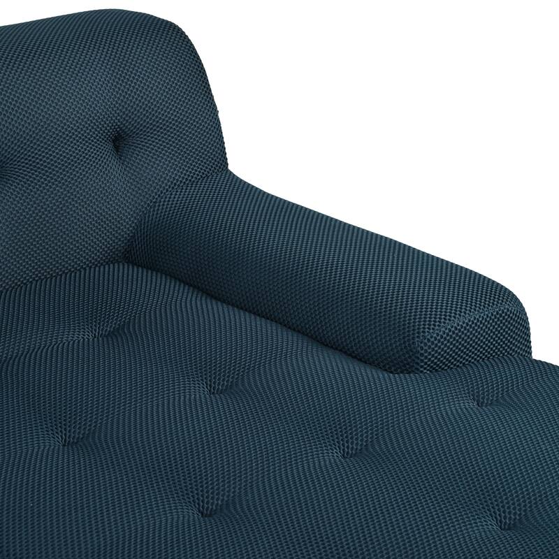 107" Polyester Mesh L-Shape Modular Sectional Sofa with Deep Seating and Pocket Spring Cushions